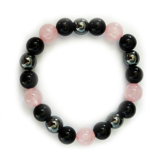 Hematite cuarzo Rosa y ónix