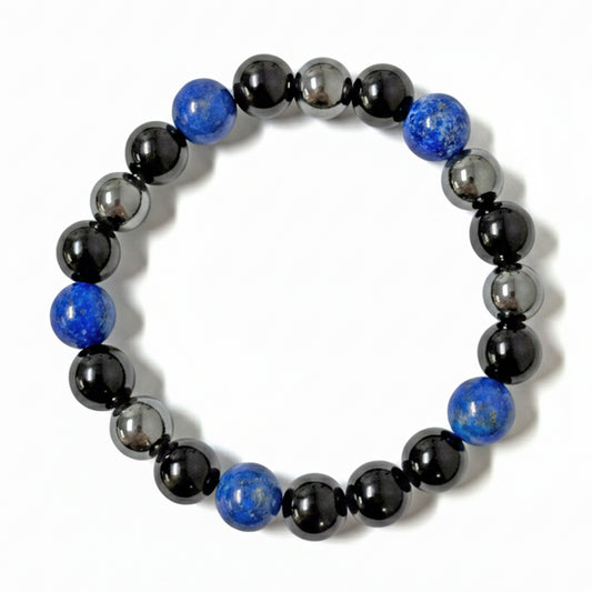 Pulsera Lapislazuli, Onix, Hematiode