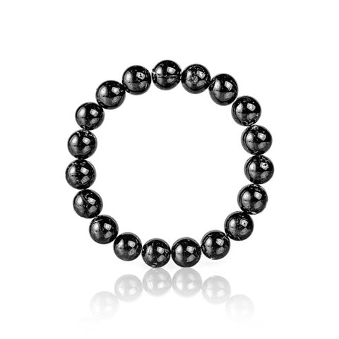 Para Protección Pulsera Negra Turmalina (Bola mediana  )